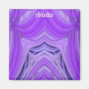 ARIELLA ~ 3D Fractal Design purple blue  Magnet