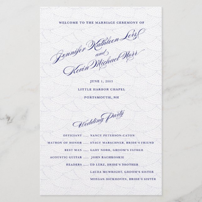 Arielle by Forever Wedding • Wedding Program (Front)