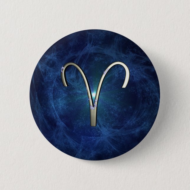 Aries 6 Cm Round Badge (Front)