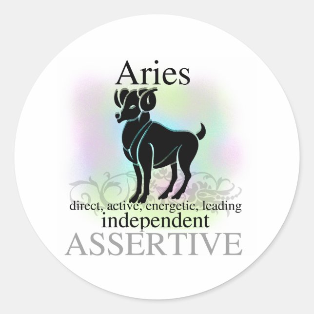 Aries About You Classic Round Sticker (Front)