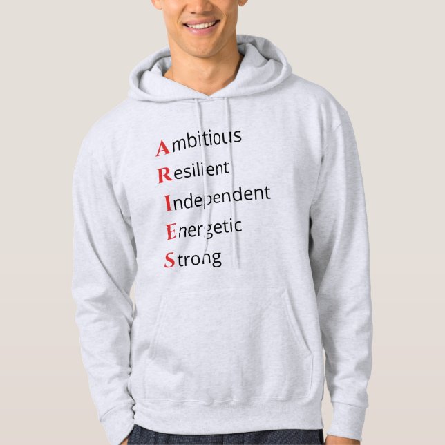 Aries Acronym Hoodie (Front)