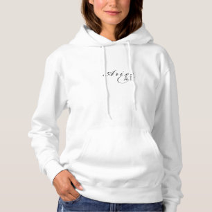 Aries AF Simple Zodiac Typography Star Sign Hoodie