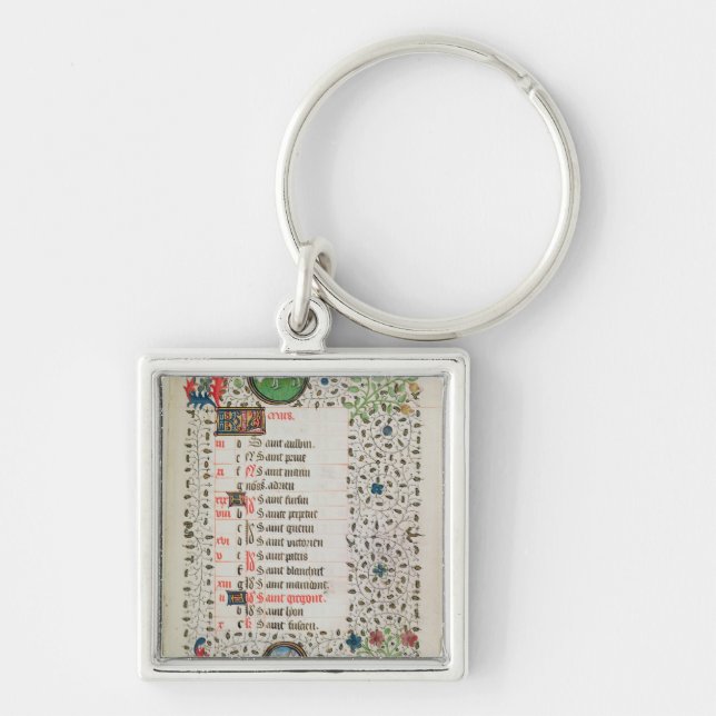 Aries and a man felling trees key ring (Front)