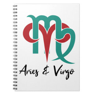 Aries and Virgo Zodiac Couple Horoscope Notebook