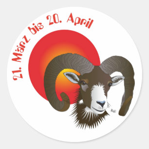 Aries - Animal label sticker