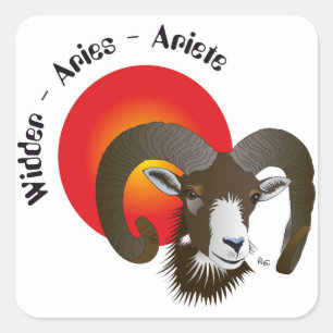 Aries - Animal label sticker