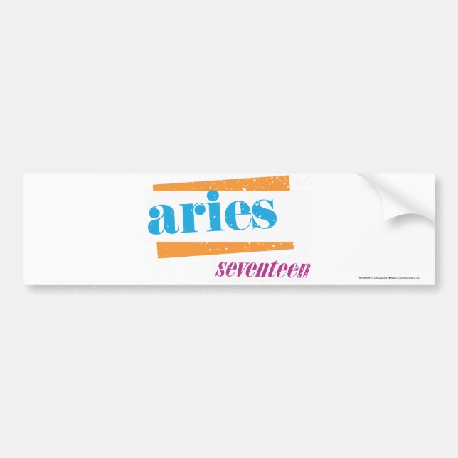 Aries Aqua Bumper Sticker (Front)