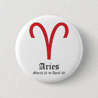 ARIES ASTROLOGIC SIGN, SYMBOL ZODIAC 6 CM ROUND BADGE