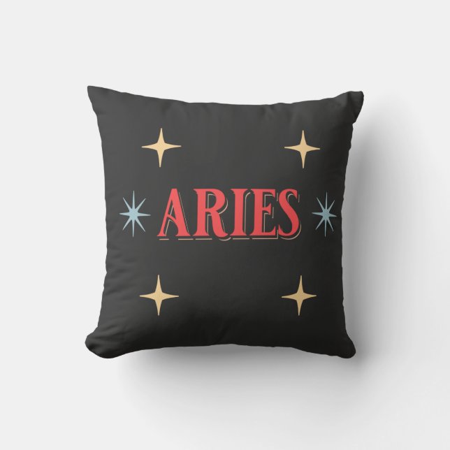 Aries Astrological Sign Cushion (Front)