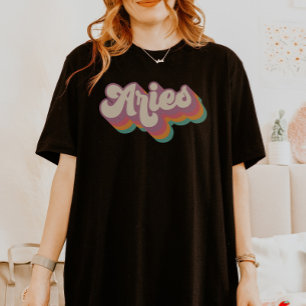 Aries Astrology Birthday Gift Zodiac Sign Retro T-Shirt