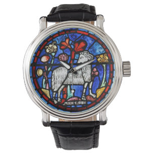 Aries Astrology Gothic Stained Glass Windows W 1 Watch