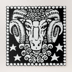 Aries Astrology Horoscope Zodiac Sign Jigsaw Puzzle