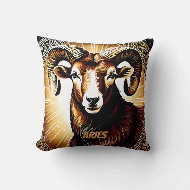 Aries astrology sign cushion (Front)