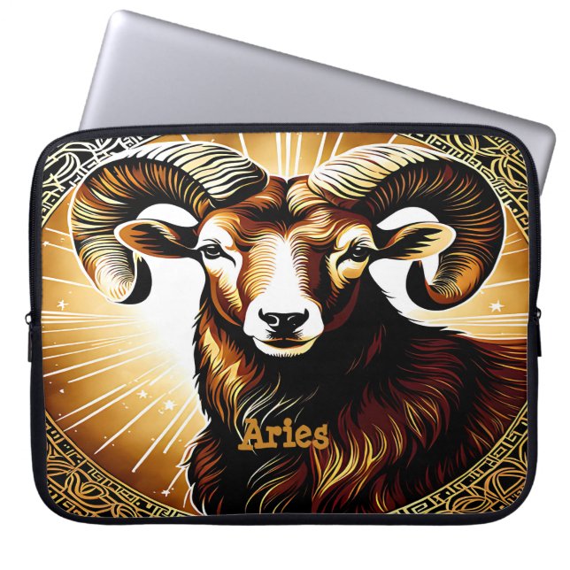 Aries Astrology sign Laptop Sleeve (Front)