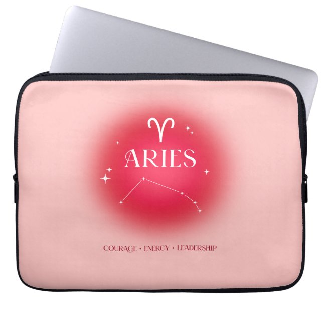 Aries aura laptop sleeve (Front)