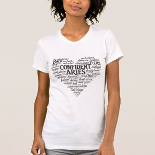 Aries Bella Canvas Women’s T-Shirt Word Cloud