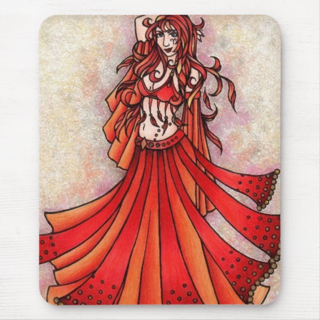 Aries Belly Dancer Art Mouse Mat (Front)