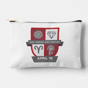 Aries Birthday Crest™ for April 1-19 Accessory Pouch