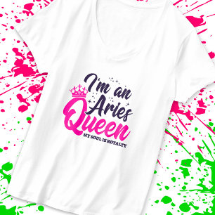 Aries Birthday Queen Astrology Zodiac Sign Soul T-Shirt