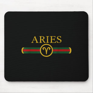 Aries Birthday Zodiac Sign Horoscope Born in April Mouse Mat