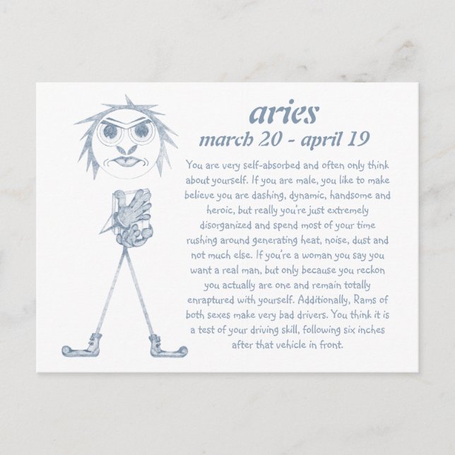 Aries [- BitchScope - ] Postcard (Front)