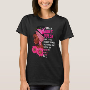 Aries Black Queen I Have 3 Sides April Girl Women T-Shirt