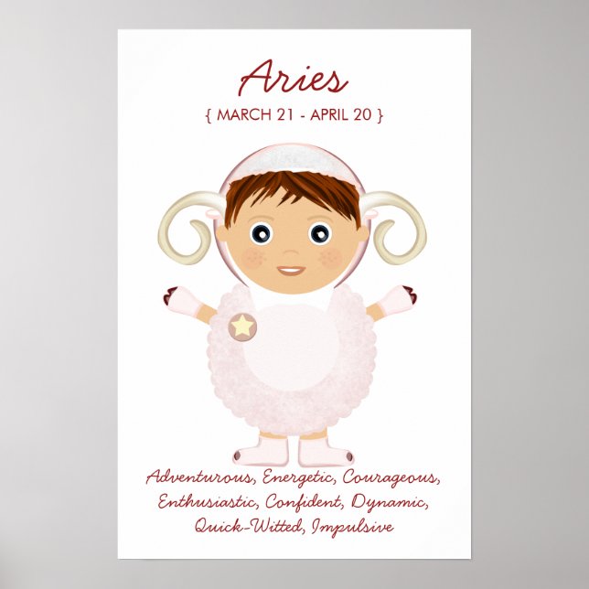 Aries - Boy Horoscope Poster (Front)