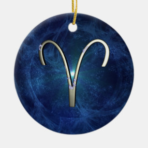 Aries Ceramic Tree Decoration
