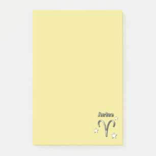 Aries chrome symbol post-it notes