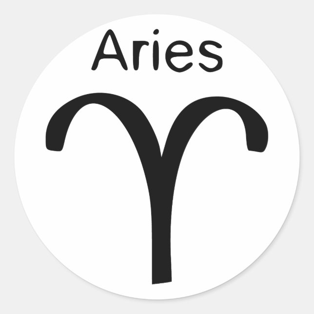 Aries Classic Round Sticker (Front)