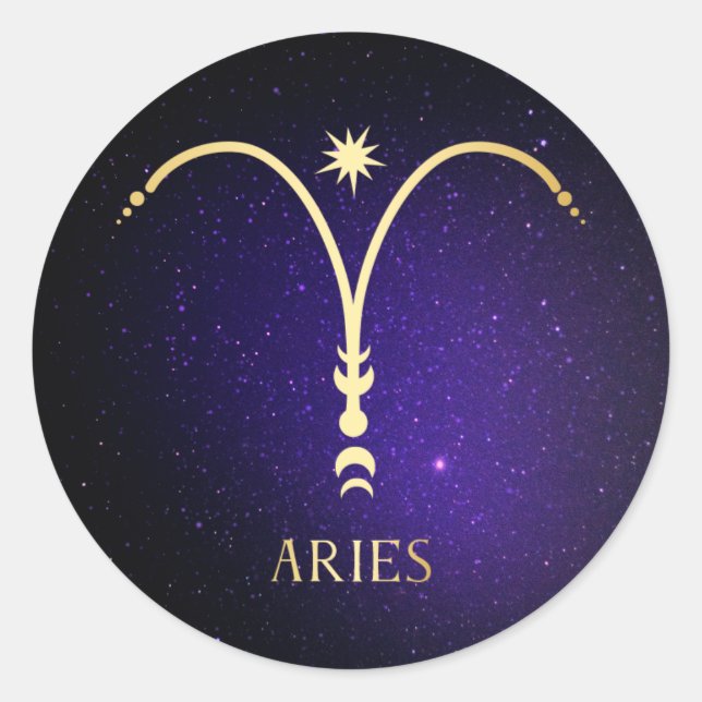 Aries Classic Round Sticker (Front)