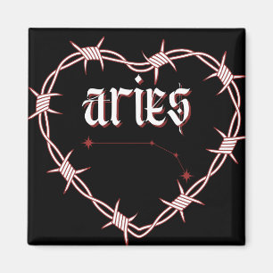 Aries Constellation Gothic Aesthetic Barbed Wire Magnet