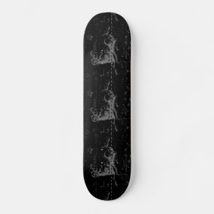 Aries Constellation Hevelius Vintage on Black Skateboard