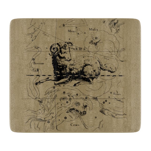 Aries Constellation Map Hevelius 1690 Cutting Board (Front)