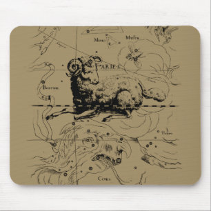 Aries Constellation Map Hevelius 1690 Mouse Mat