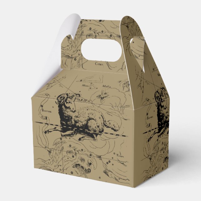 Aries Constellation Map Hevelius circa 1690 Favour Box (Back Side)