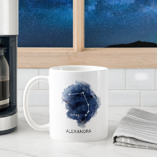 Aries Constellation Zodiac Custom Name   Coffee Mug