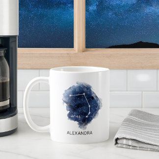Aries Constellation Zodiac Custom Name   Coffee Mug