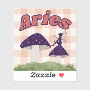 Aries Cottagecore Aesthetic Fairy Mushroom Art