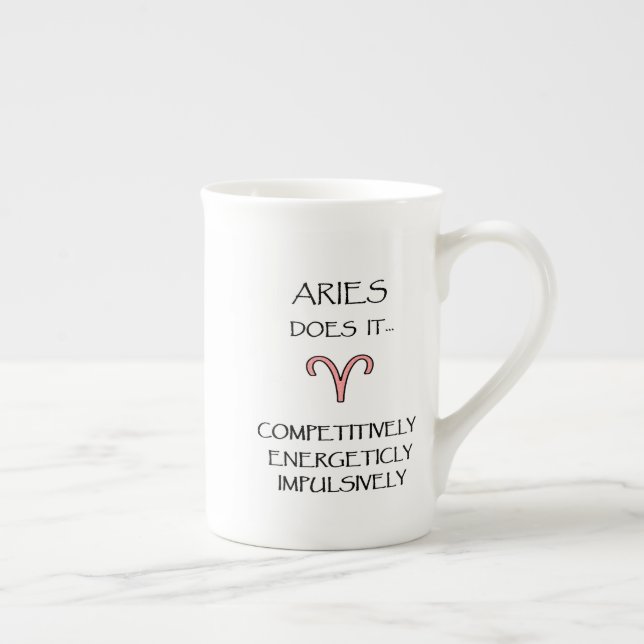 "Aries Does It..."  Designer Bone China Mug (Right)