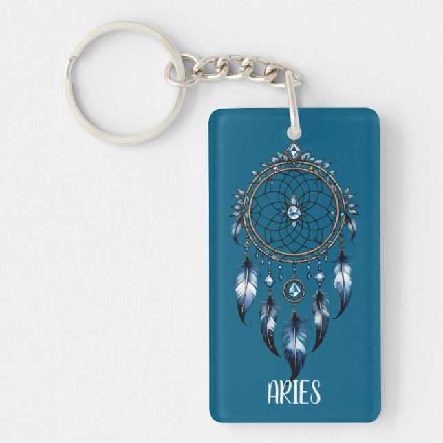 Aries Dreamcatcher Key Ring (Front)