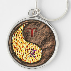 Aries & Earth Boar Key Ring