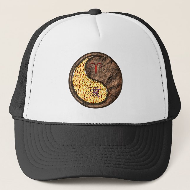 Aries & Earth Boar Trucker Hat (Front)