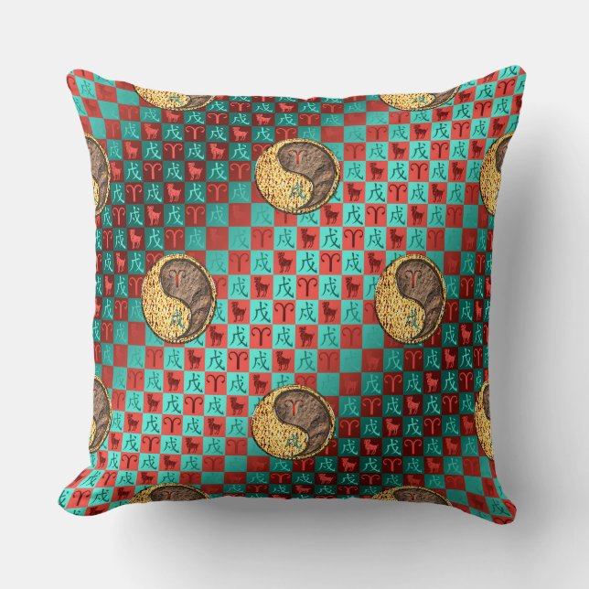 Aries & Earth Dog Cushion (Front)