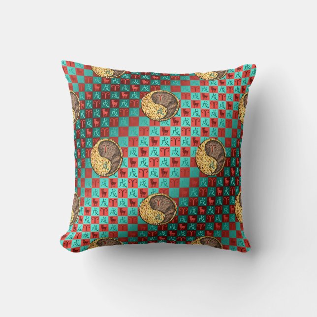 Aries & Earth Dog Cushion (Front)