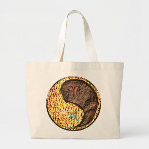 Aries & Earth Dog Large Tote Bag