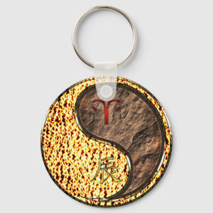 Aries & Earth Dragon Key Ring