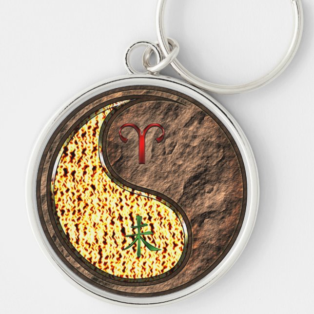 Aries & Earth Goat Key Ring (Front)
