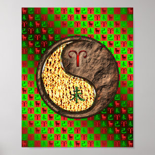 Aries & Earth Goat Poster