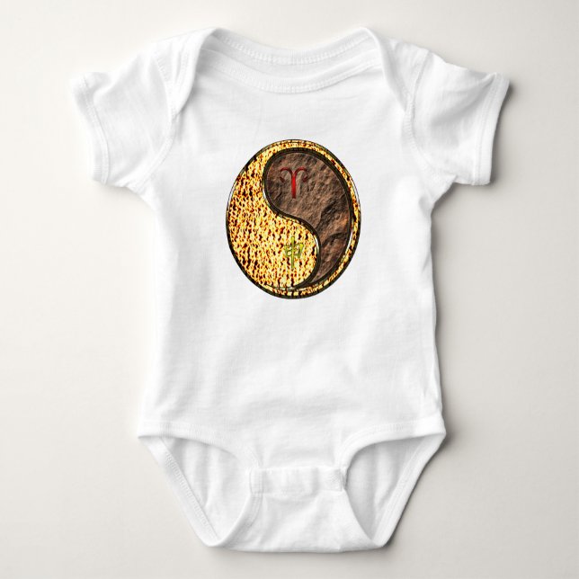 Aries & Earth Monkey Baby Bodysuit (Front)